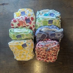 Lot of 8 Bambino Mio AIO cloth diapers